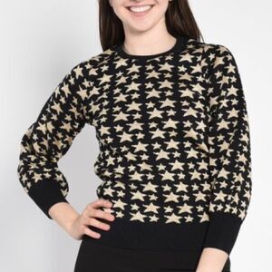 NWOT PARKER Beven Gold Sparkle Star Sweater